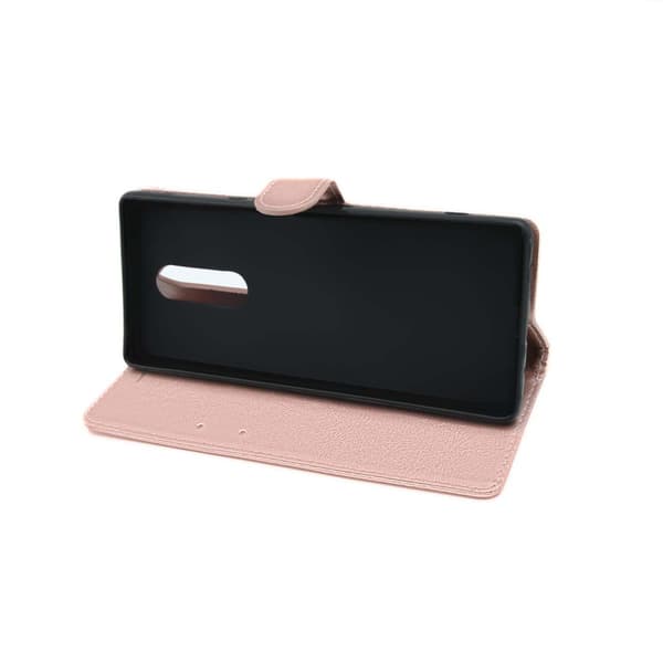 Sony Xperia 1 Wallet Case with Stand - Pink