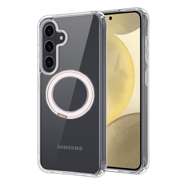 Matte case 360 ​​rotating bracket Mobile Phone Case For Samsung S24 Plus transparent