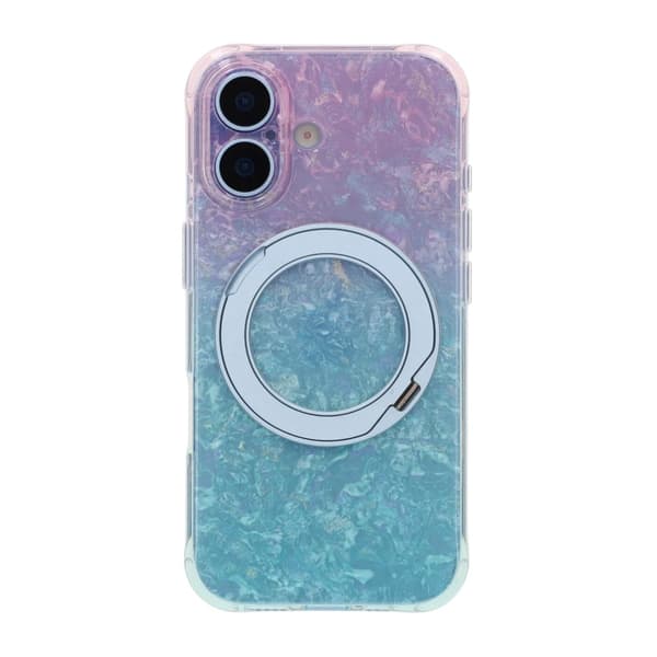 Ice Shell 360° Rotatable Magnetic Kickstand Phone Case - iPhone 17 Blue