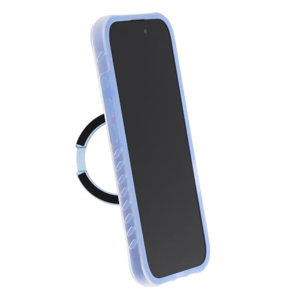 Matt Mobilskal med ringstativ för iPhone 16 - Blå