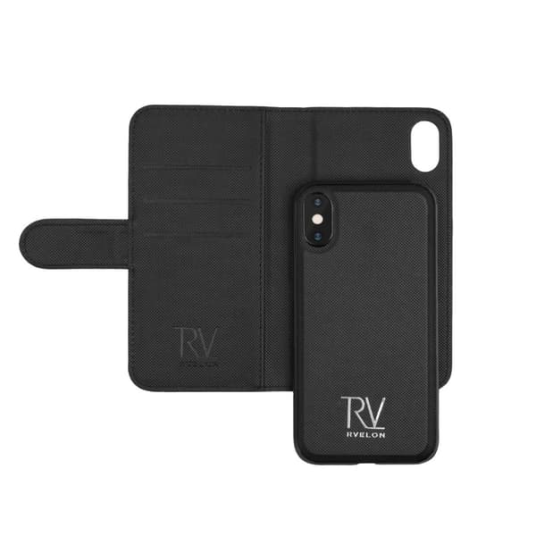 iPhone XS Max Plånboksfodral Magnet Rvelon - Svart