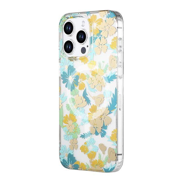 iPhone 12/12 Pro Case MagSafe - Flowers Turquoise