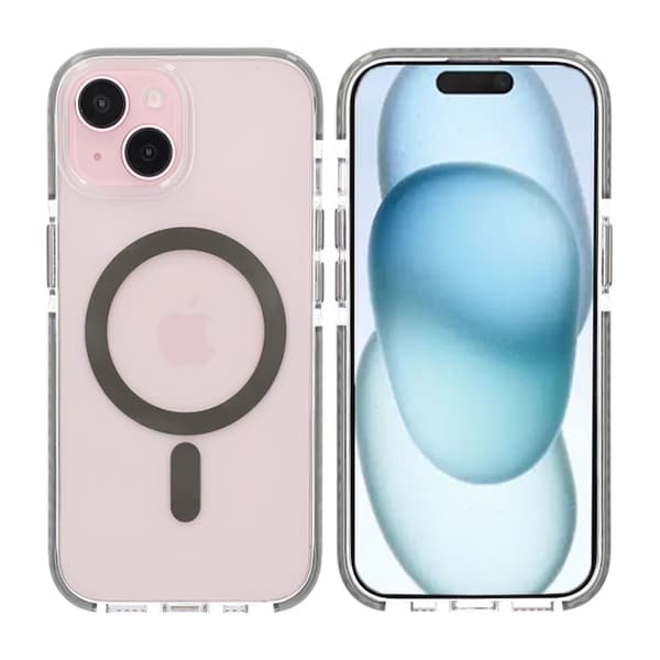 iPhone 15 Mobile Case Magnet Double Protection - Gray