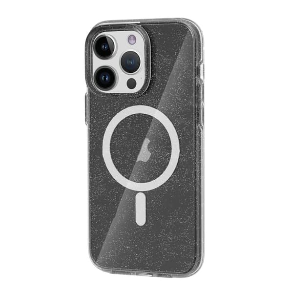 iPhone 13 Pro Mobilskal Glitter Magsafe - Svart