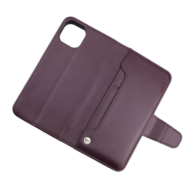 iPhone 13 Pro Max Plånboksfodral Extra Kortfack Rvelon - Mörklila
