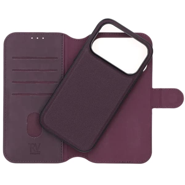 RV Magnetic Wallet Case iPhone 17 Pro Dark Cherry