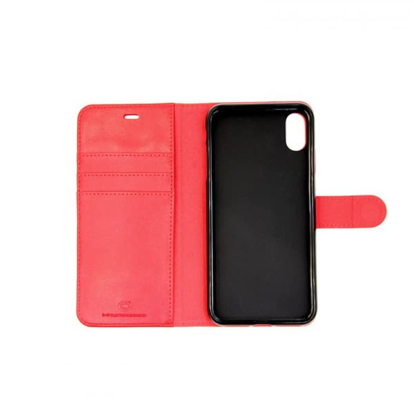 iPhone XS Max Wallet Case with Stand - Red