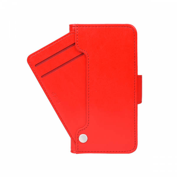 iPhone 11 Pro Max Wallet Case Stand with Extra Card Slots - Red
