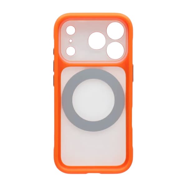 Skal med Roterbart MagSafe-Stativ för iPhone 17 Pro Max - Orange
