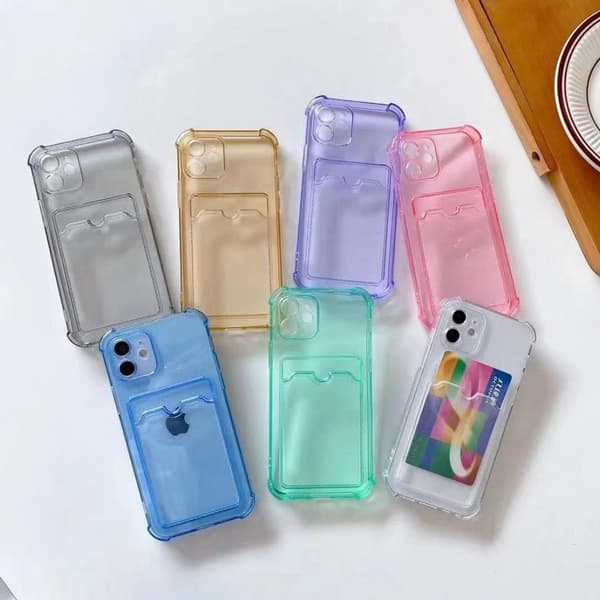 Shockproof Case with Card Holder iPhone 11 Transparent
