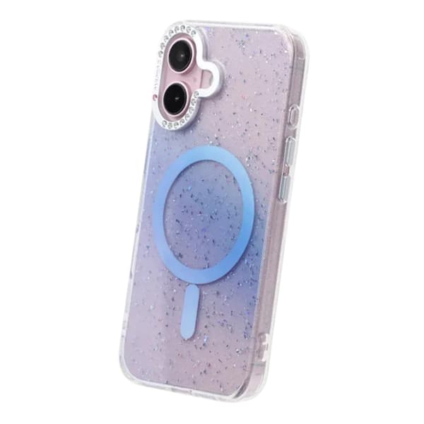 Glitter Diamond Magnetic Case - iPhone 16 Blue
