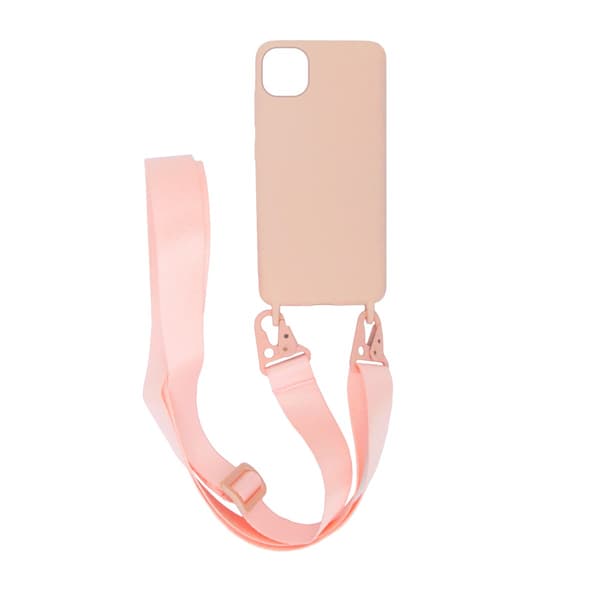 Silicone Strap and Necklace Case for iPhone 11 Pro Max - Pink