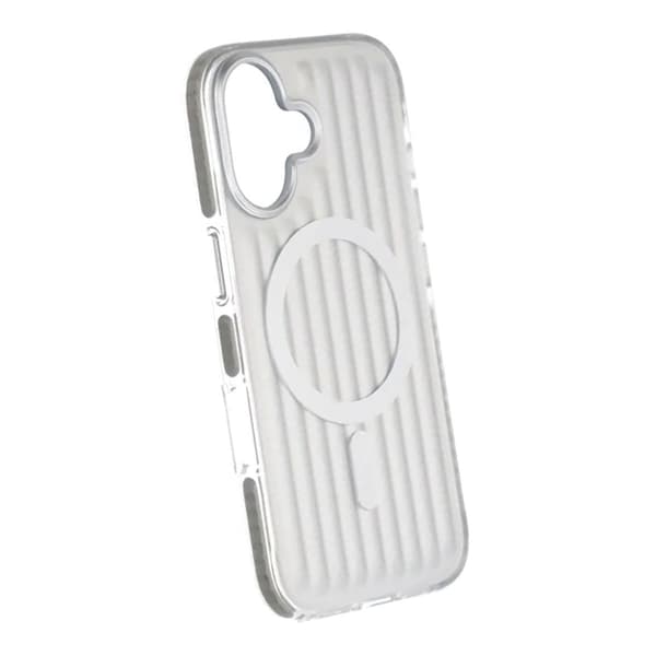 Mobilskal Korrugerad Magsafe för iPhone 17 - Silver