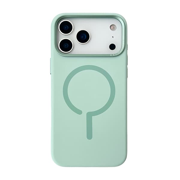 Silicone Mobile Case with Camera Metal Frame for iPhone 17 Pro Max - Green