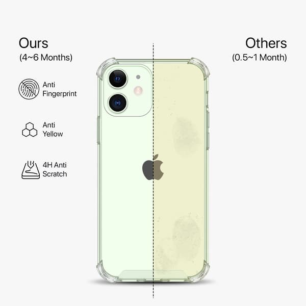 Shockproof Mobile Case iPhone 12 Mini - Transparent
