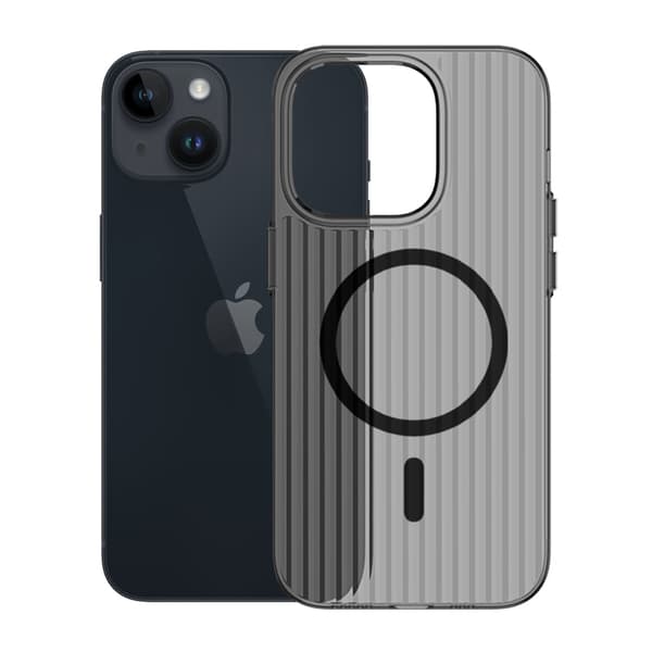 iPhone 14/13 Mobilskal Korrugerad - Svart