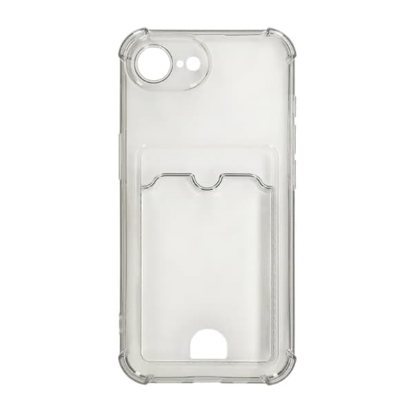 Shockproof Case with Card Holder iPhone 16e - Black