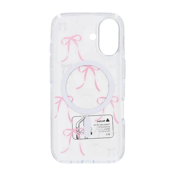 Mobilskal Magsafe till iPhone 17 - Transparent med rosett