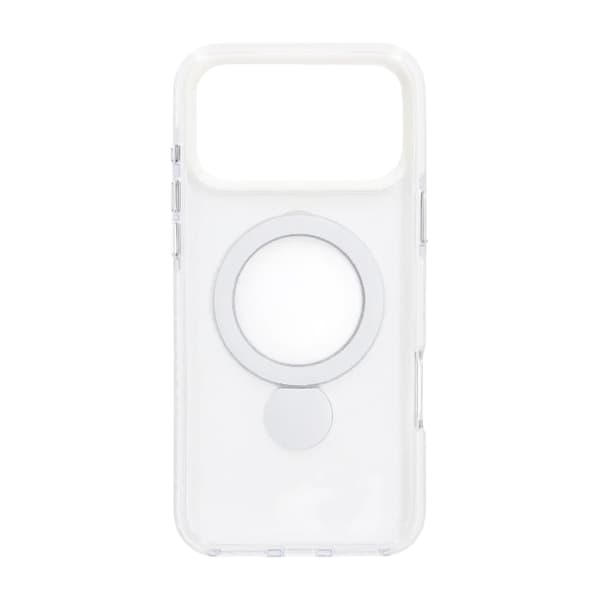 Skal Magsafe till iPhone 17 Pro Max - Transparent vit med ringstativ