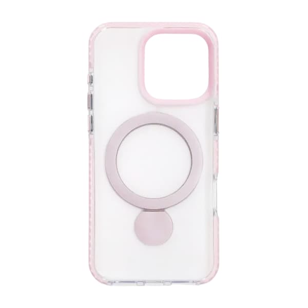 Pindun 360°Rotating Stand Magnetic Case For iPhone 16 Pro Max Pink