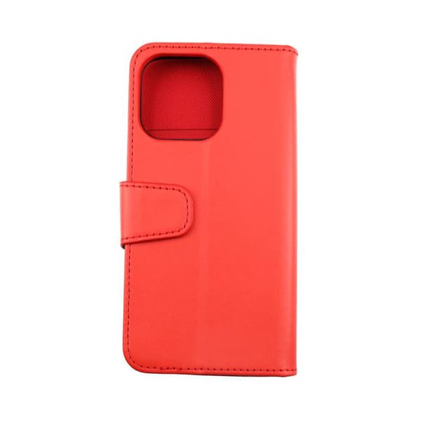 iPhone 13 Pro Plånboksfodral Extra Kortfack Rvelon - Röd