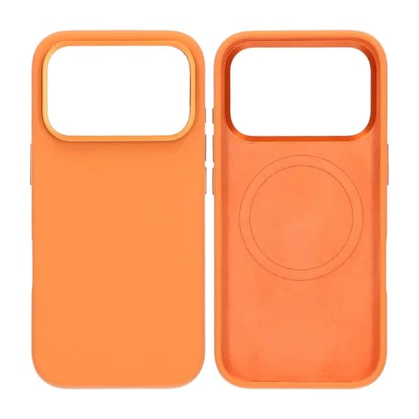 Mobilskal Silikon Magsafe och Statv iPhone 17 Pro Max - Orange