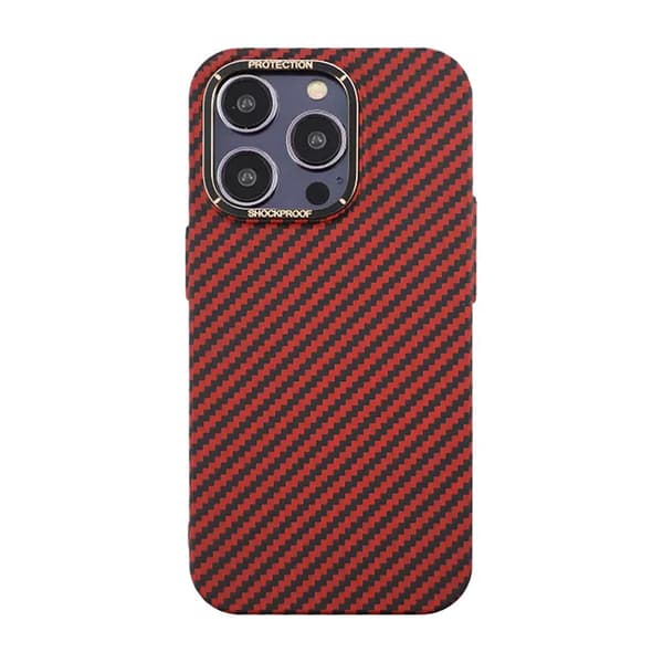 Carbon Fiber Case iPhone 13 Pro - Red