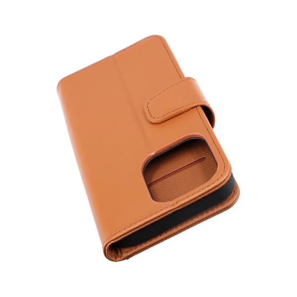 iPhone 14 Pro Plånboksfodral Extra Kortfack Rvelon - Brun