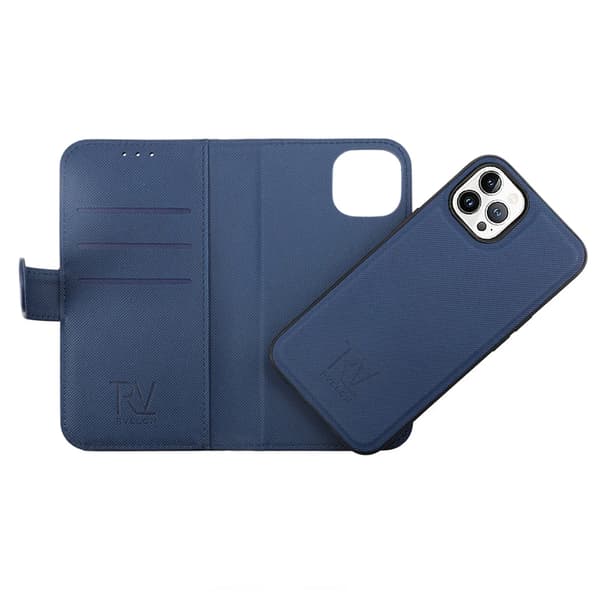 iPhone 14 Pro Max Plånboksfodral Magnet Rvelon - Blå