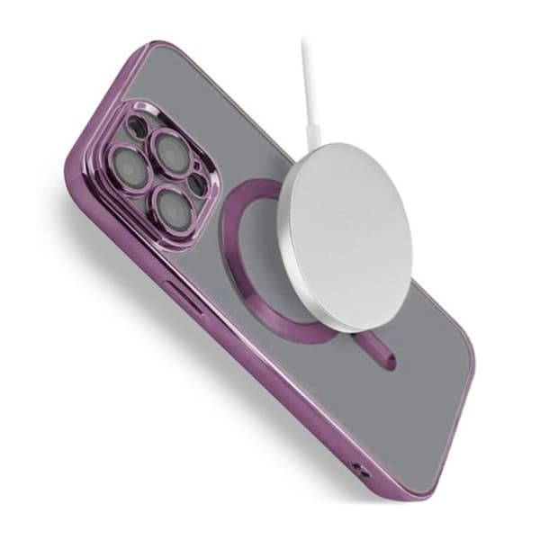 Luxury Mobilskal med Magsafe iPhone 15 Pro Max - Lila