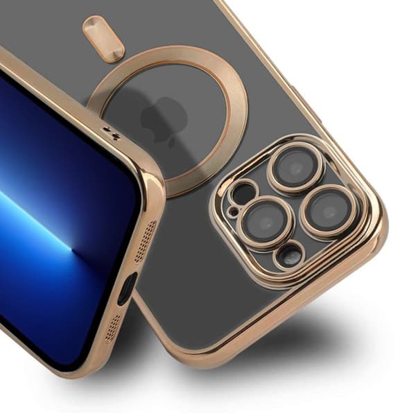 Luxury Phone Case with Magsafe iPhone 13 Pro Max - Gold