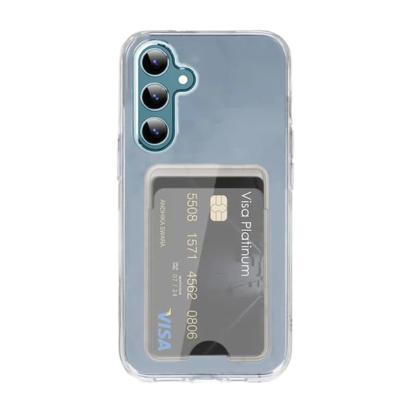 Samsung Galaxy S24 Plus Case with Card Holder TPU - Transparent