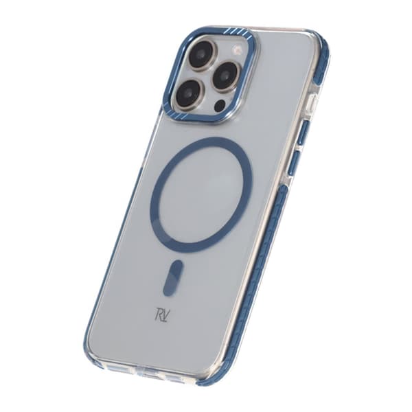 iPhone 15 Pro Max Rvelon Mobilskal Magnet Förstärkt - Blå