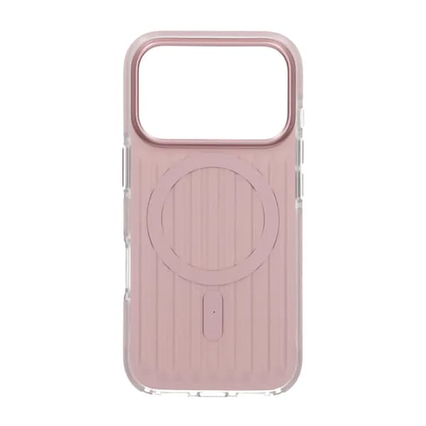Corrugated Magsafe Mobile Case for iPhone 17 Pro - Pink