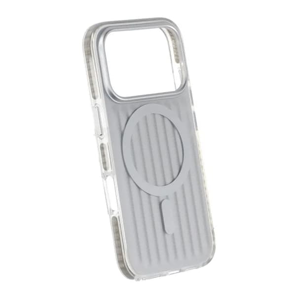 Mobilskal Korrugerad Magsafe för iPhone 17 Pro - Silver