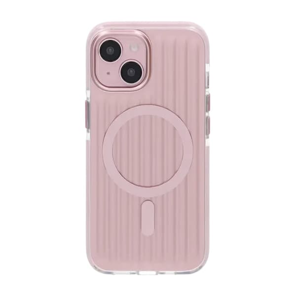 Patterned TPU Case with Magsafe for iPhone 13 and 14 and 15 - Pink