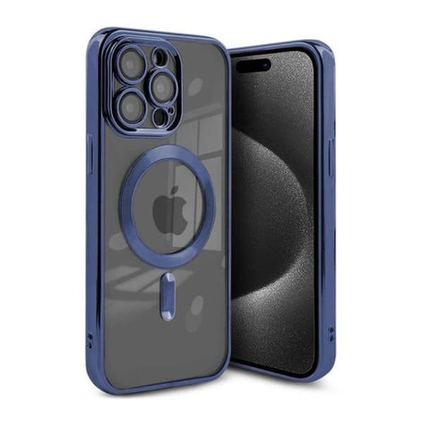 Luxury Phone Case with Magsafe iPhone 15 Pro Max - Dark Blue