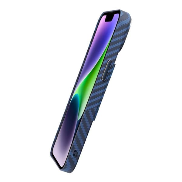 iPhone 15 Plus Mobilskal i Kolfiber - Blå/Grå