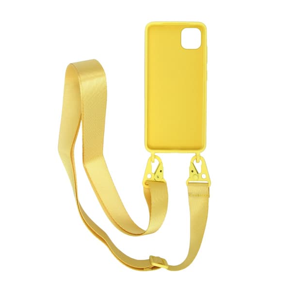 iPhone 11 Pro Silikonskal med Rem/Halsband - Gul