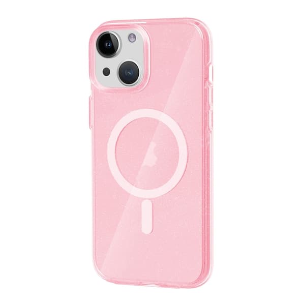 iPhone 15 Mobile Case Glitter Magsafe - Pink