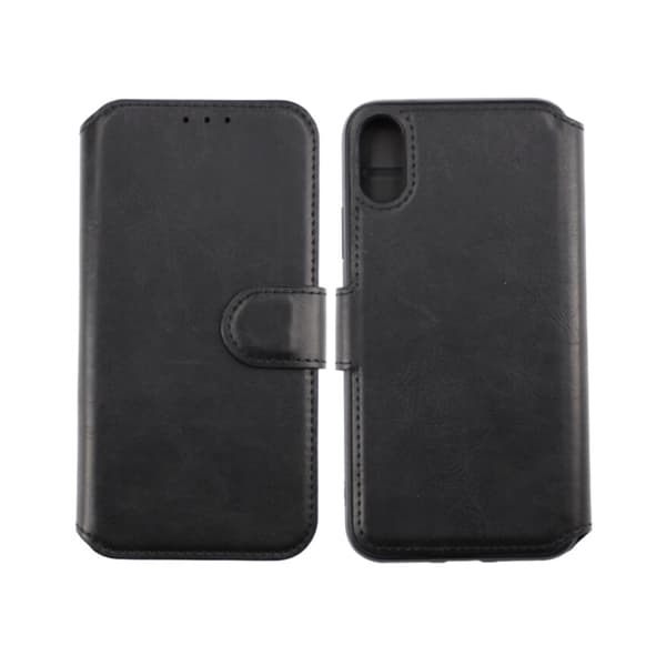 iPhone X/XS Plånboksfodral Extra Kortfack Rvelon - Svart
