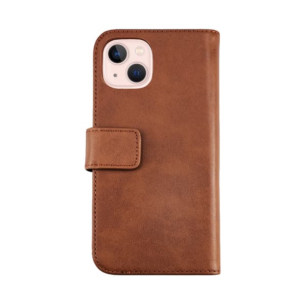iPhone 13 Mini Plånboksfodral Läder Rvelon - Brun