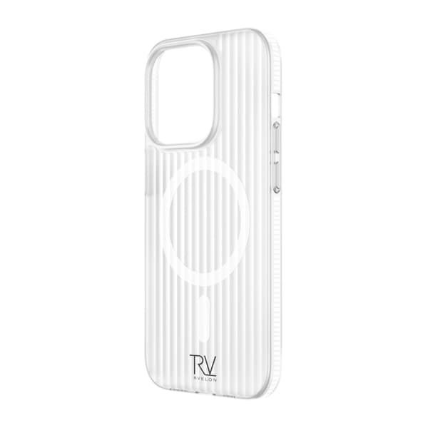 iPhone 15 Pro Max Mobilskal Korrugerad med Magsafe Rvelon - Vit