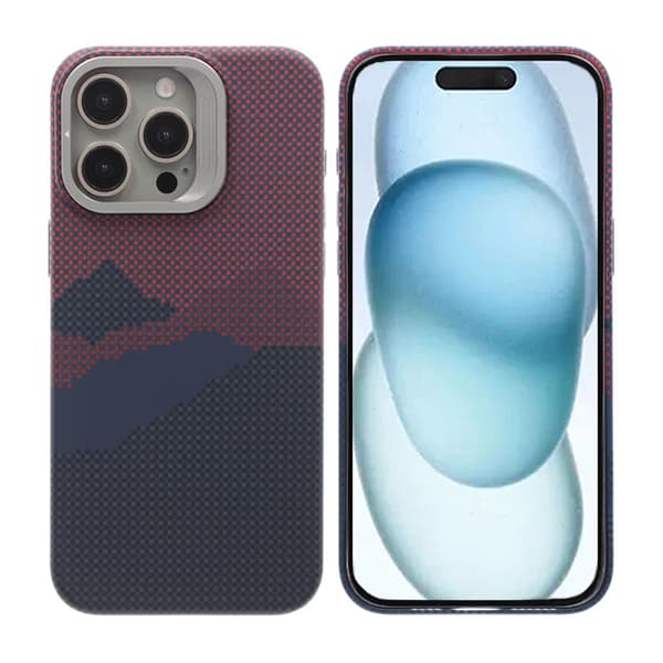 Magsafe Case and Stand for iPhone 15 Pro Max - Mountain Red