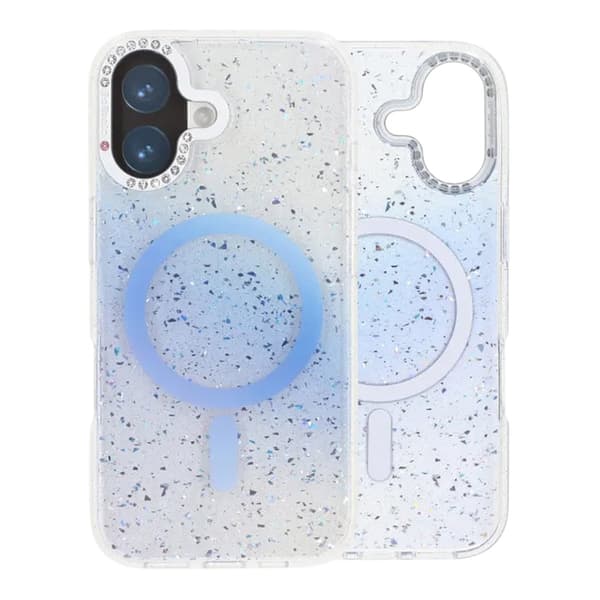 Glitter Diamond Magnetic Case - iPhone 17 Blue