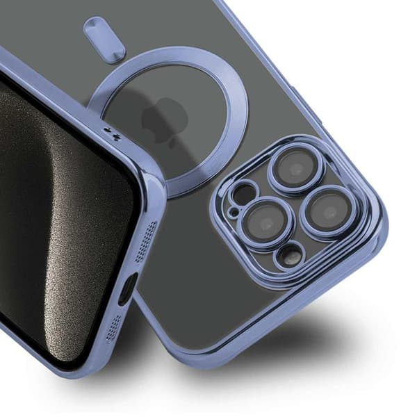 Luxury Phone Case with Magsafe iPhone 15 Pro Max - Blue