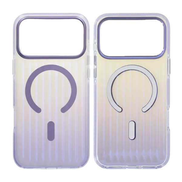 Corrugated MagSafe Mobile Case for iPhone 17 Pro Max - Light Purple