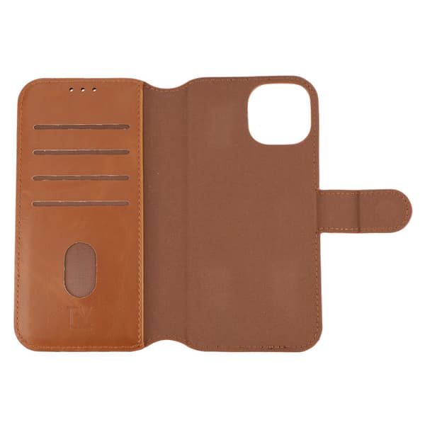 RV Magnetic Wallet Case iPhone 15 Brown