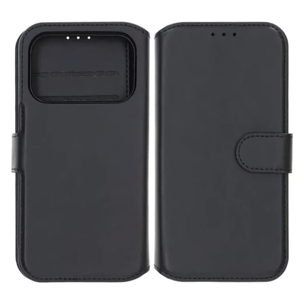 Rvelon Plånboksfodral Magnet för iPhone 17 Pro Max - Svart