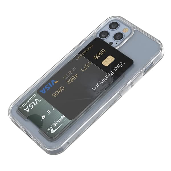 iPhone 13 Pro Max Case with Card Holder TPU - Transparent